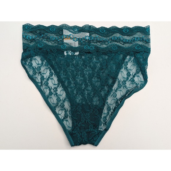 b.tempt'd 978382 Lace Kiss Hi Leg Brief Panty Size Small Green NWT - Picture 3 of 6